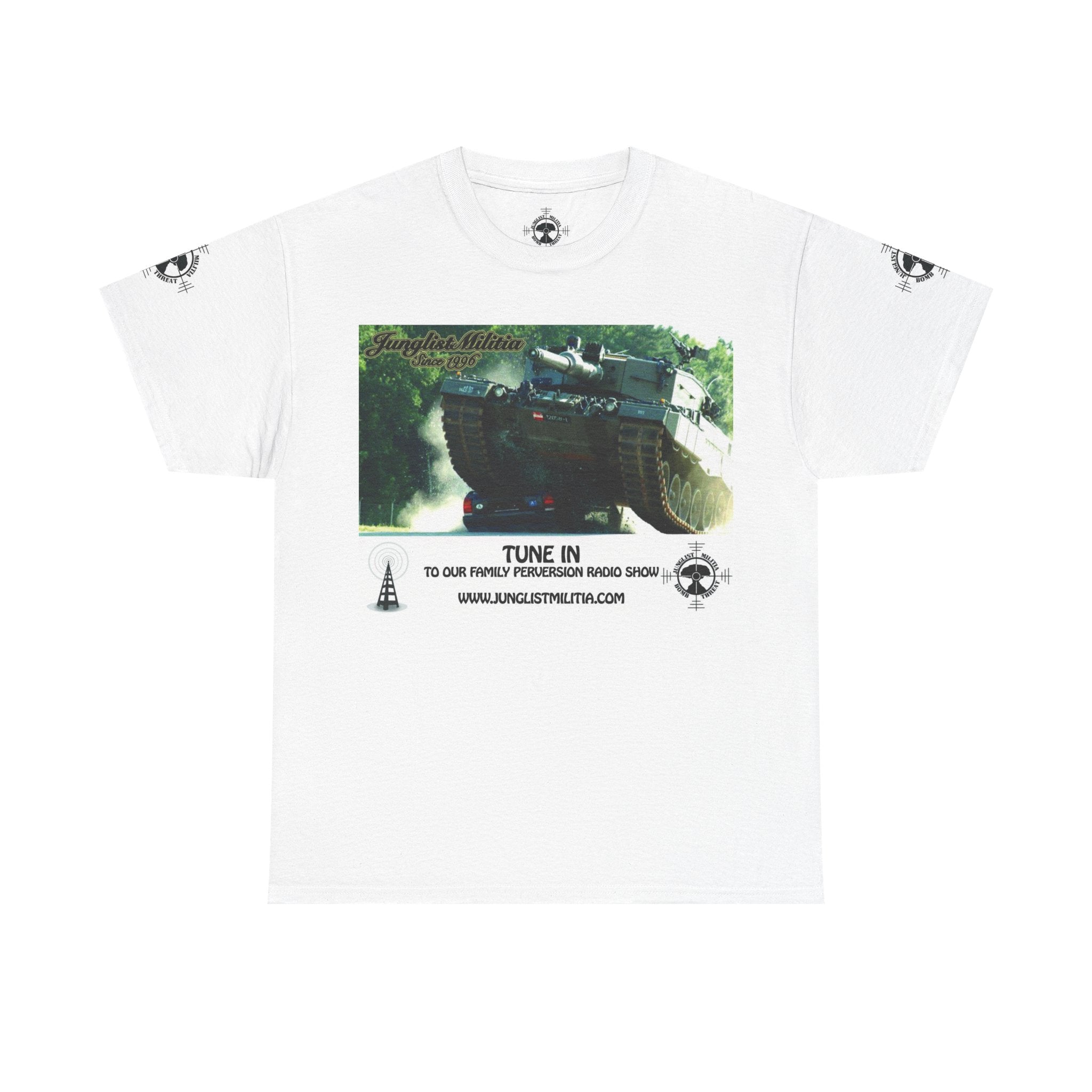 Classic Radio Junglist Militia The Junglist Militia Family Perversion Radio Show Los Angeles, California. Unisex Gildan T-Shirt