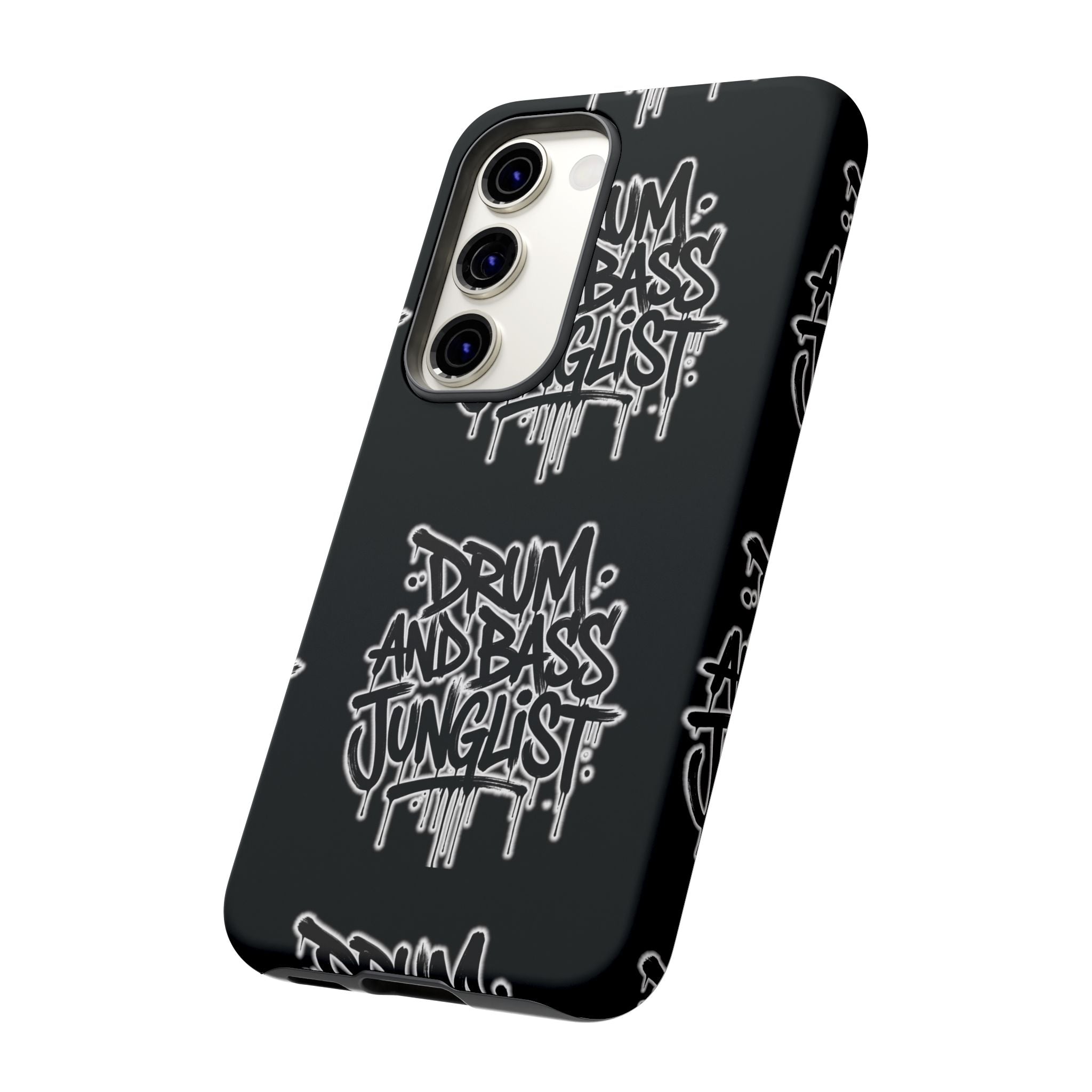 Drum and Bass Junglist Black Graffiti Tough Phone Case | iPhone & Samsung Protective Case