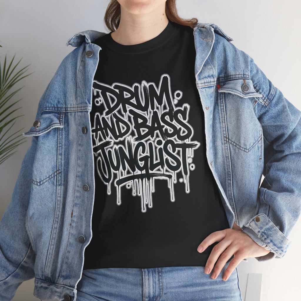 Junglist Militia™ Since 1996 | Drum & Bass Junglist Graffiti Gildan Premium Cotton T-Shirt | NeuroDemonic Records Official Streetwear | 10 Colors