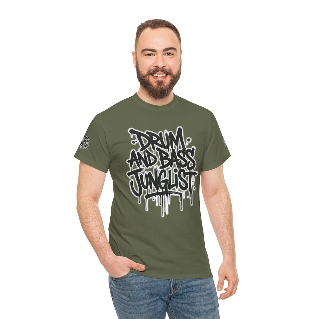Junglist Militia™ Since 1996 | Drum & Bass Junglist Graffiti Gildan Premium Cotton T-Shirt | NeuroDemonic Records Official Streetwear | 10 Colors