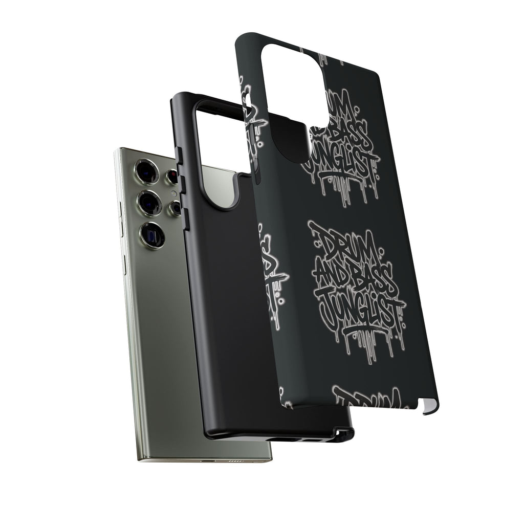 Drum and Bass Junglist Black Graffiti Tough Phone Case | iPhone & Samsung Protective Case