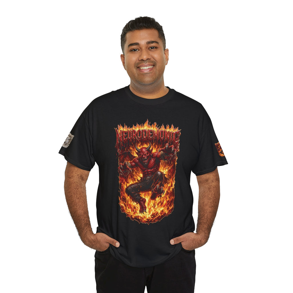 NeuroDemonic® Infernal Demon T-Shirt – Premium Gildan Underground Metal & Drum and Bass Streetwear | Premium Heavy Metal Edition