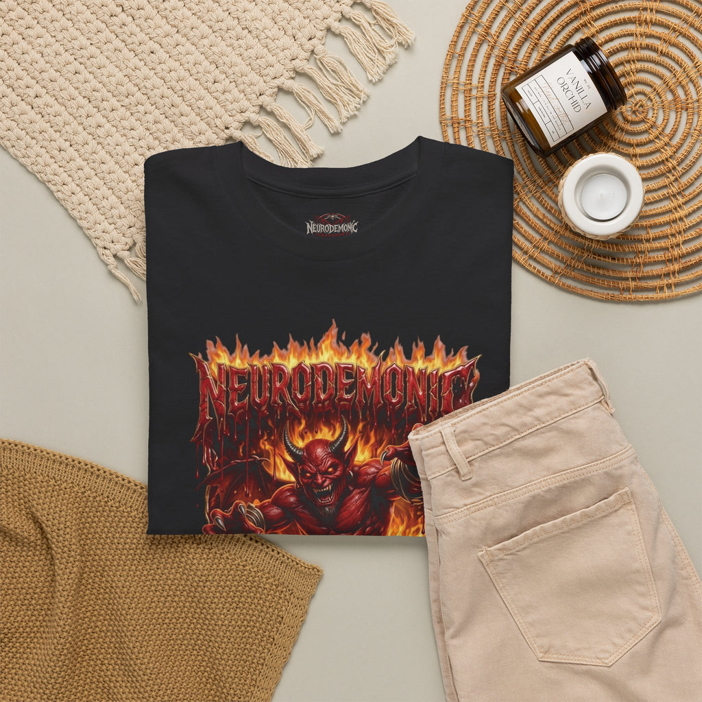 NeuroDemonic® Infernal Demon T-Shirt – Premium Gildan Underground Metal & Drum and Bass Streetwear | Premium Heavy Metal Edition