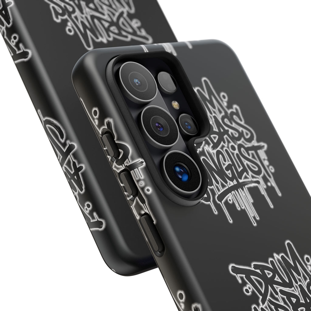 Drum and Bass Junglist Black Graffiti Tough Phone Case | iPhone & Samsung Protective Case