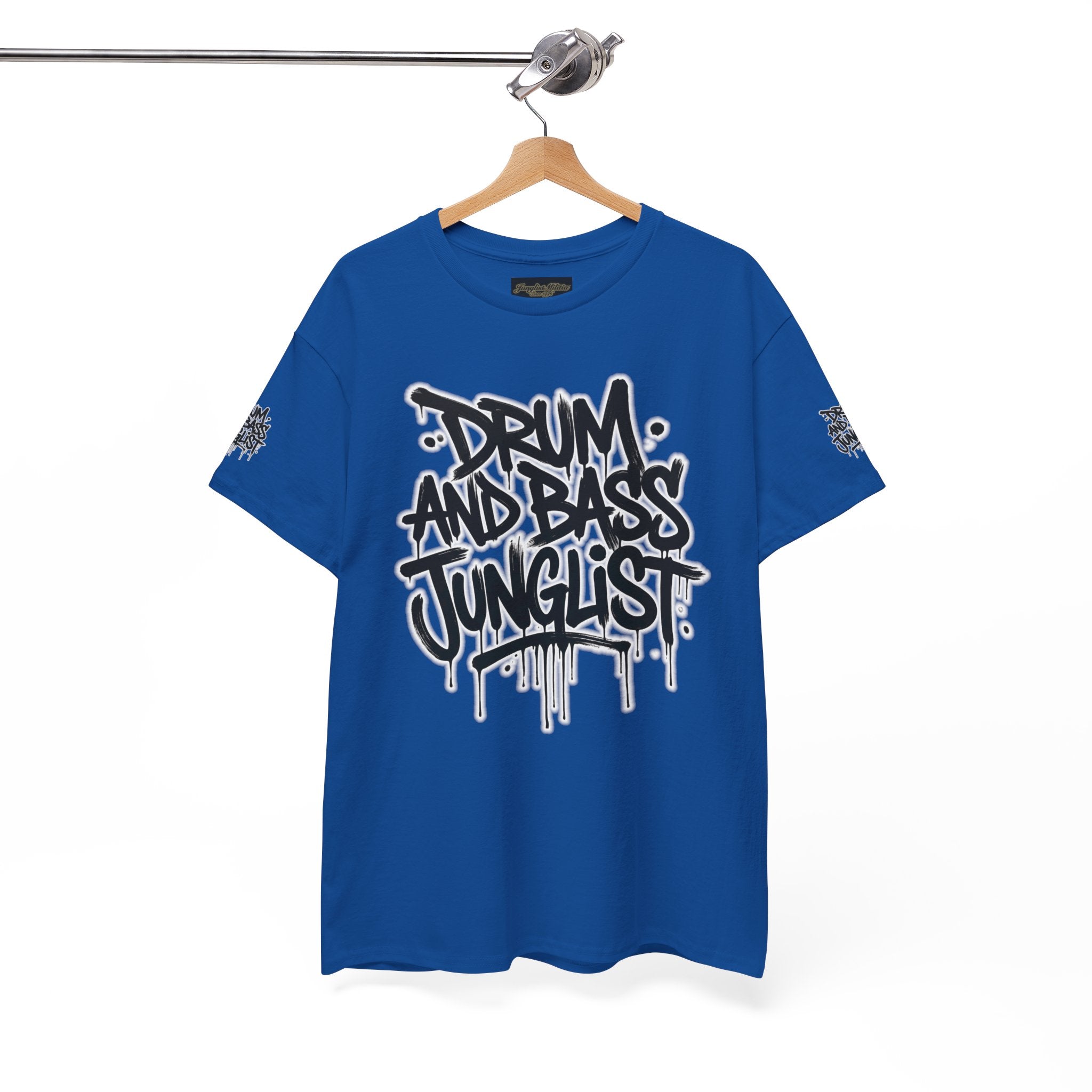 Junglist Militia™ Since 1996 | Drum & Bass Junglist Graffiti Gildan Premium Cotton T-Shirt | NeuroDemonic Records Official Streetwear | 10 Colors