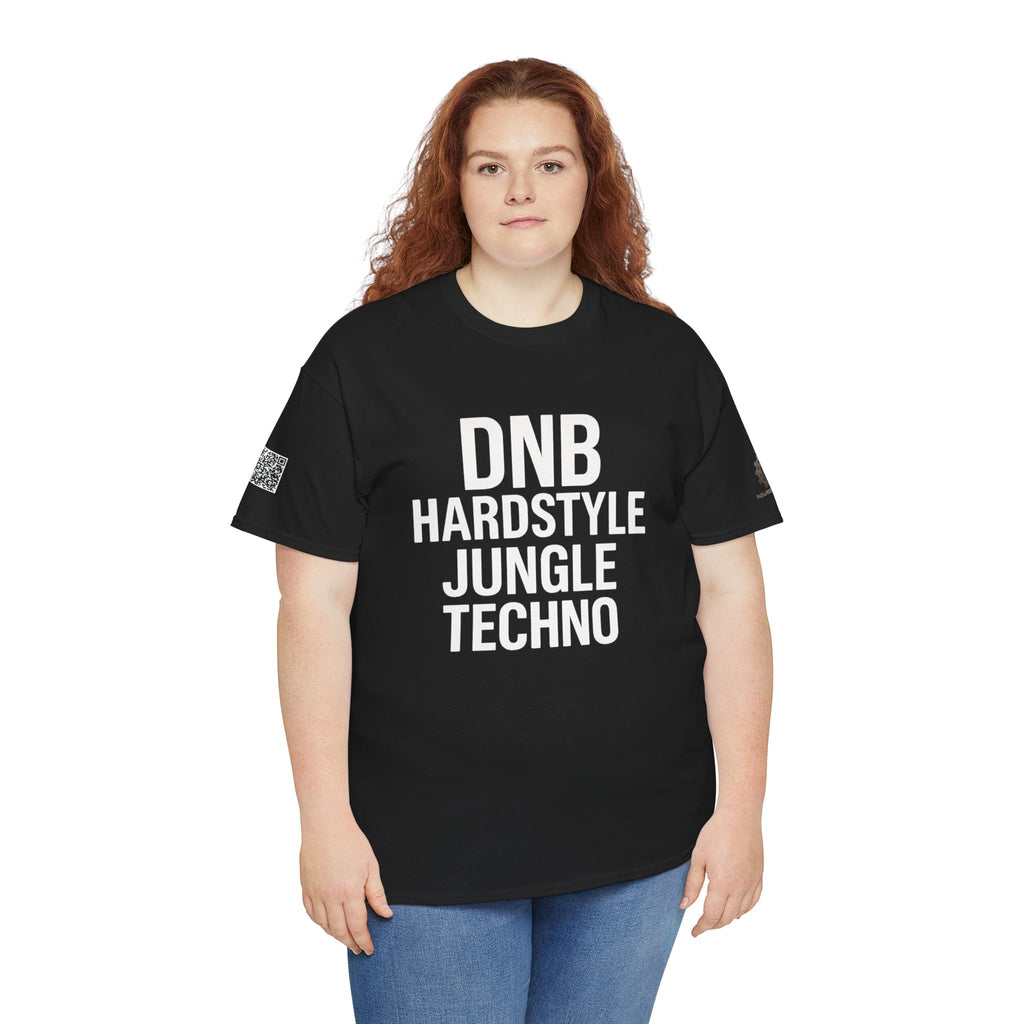 NeuroDemonic Electronic Music Genres T-Shirt — DNB Hardstyle Jungle Techno Graphic Tee