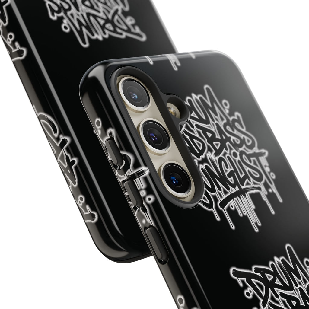 Drum and Bass Junglist Black Graffiti Tough Phone Case | iPhone & Samsung Protective Case
